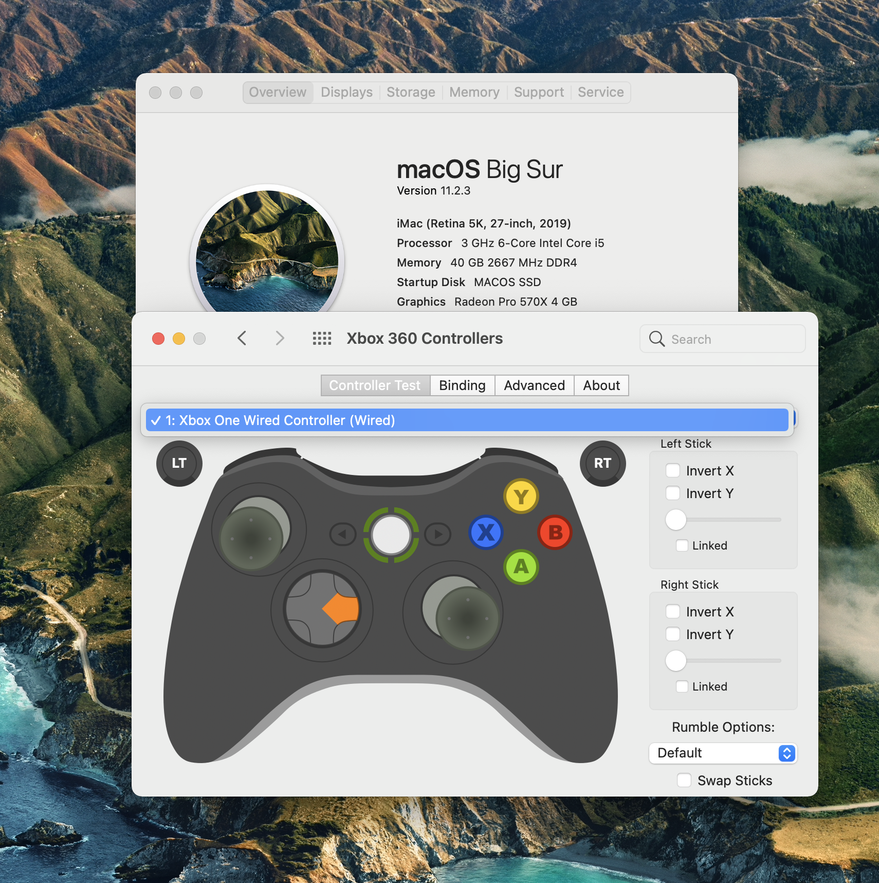 xbox one wired controller for mac